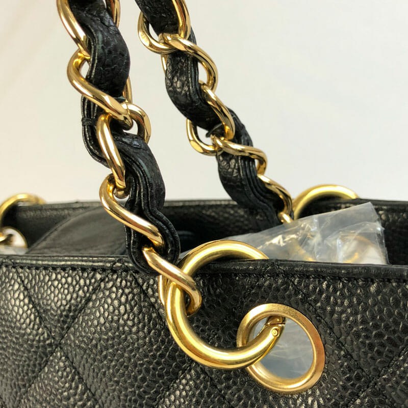 Chanel PST in Black Caviar Leather with Gold Hardware – Handbagholic