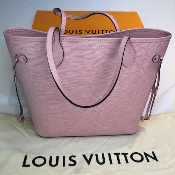 louis vuitton pink epi neverfull with pouch handbagholic