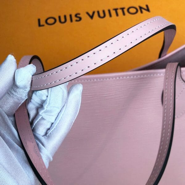 louis vuitton pink epi neverfull with pouch straps