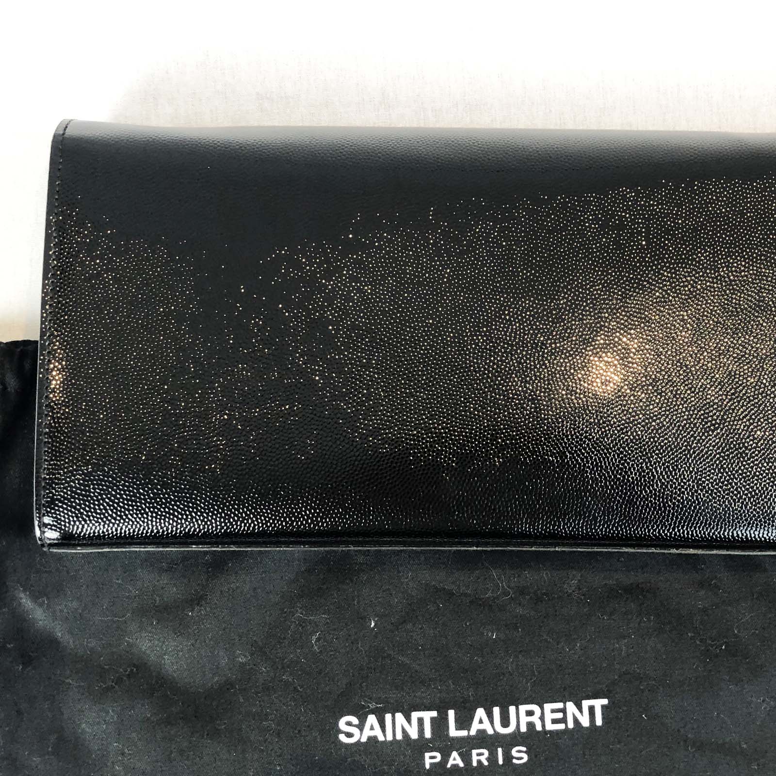 Saint Laurent YSL Black Cassandre Kate Clutch Bag - Handbagholic