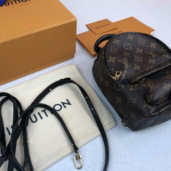 louis vuitton palm springs mini backpack used good condition 2