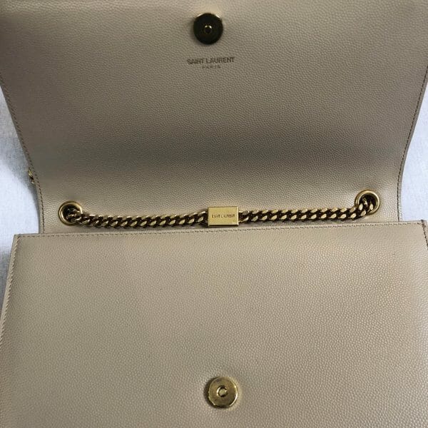 saint laurent kate medium bag in nude powder inside