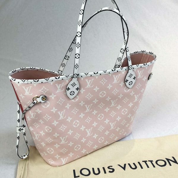 Louis Vuitton Giant Monogram Neverfull MM Red and Pink baby pink 2