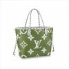 Louis Vuitton Giant Monogram Neverfull MM green and khaki cream