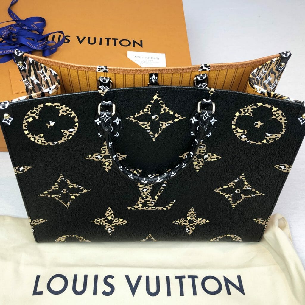 Louis Vuitton Jungle Print On The Go OnTheGo Bag Black and Orange ...