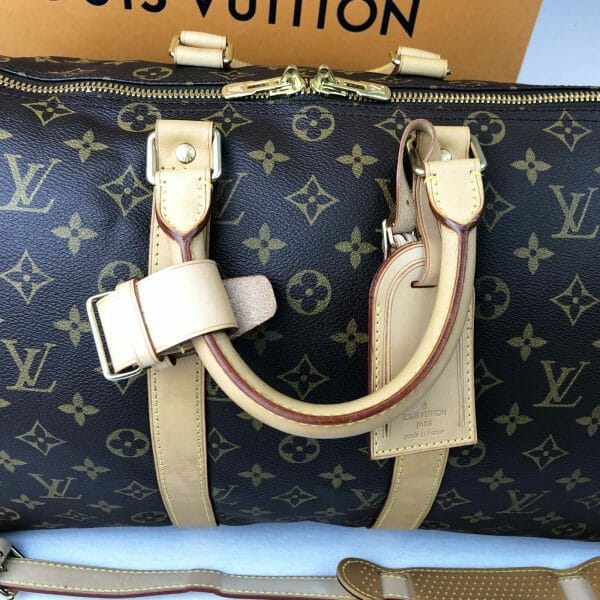 Authenticated Used Auth Louis Vuitton Monogram Keepall Bandouliere 45  M41418 Men,Women,Unisex Boston Bag,Handbag,Shoulder Bag 