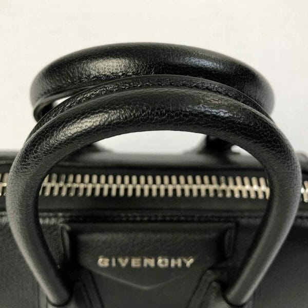 Givenchy Antigona Mini Black Smooth Calf Leather Silver Hardware ...
