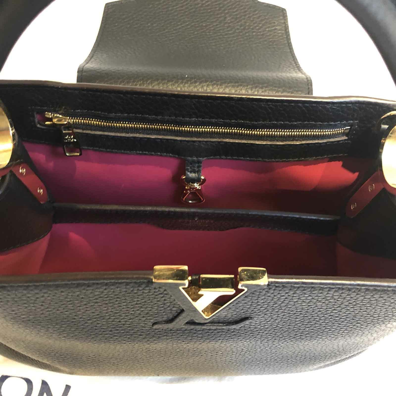 Louis Vuitton Capucines PM - Black and Gold - Handbagholic