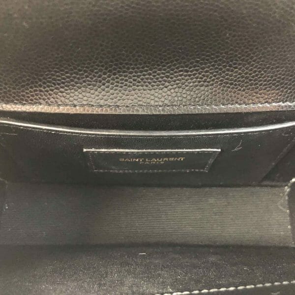 saint laurent mini kate bag black and gold authentic handbagholic lining 2