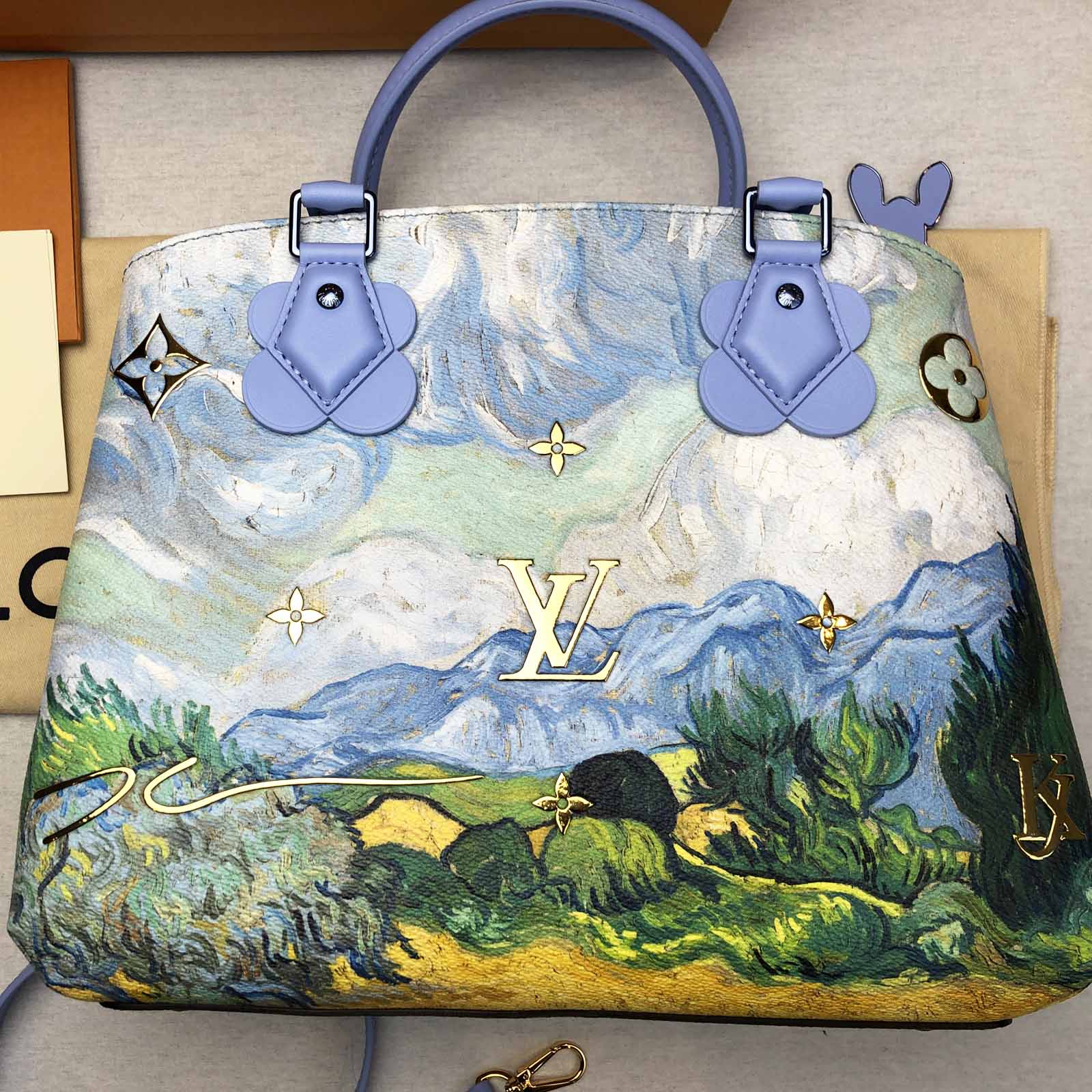 Louis Vuitton Palm Springs Backpack Limited Edition Jeff Koons Van Gogh  Print Ca