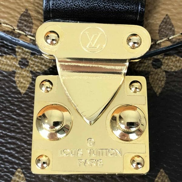 Louis Vuitton Pochette Metis Reverse Monogram rare pre loved handbagholic buckle