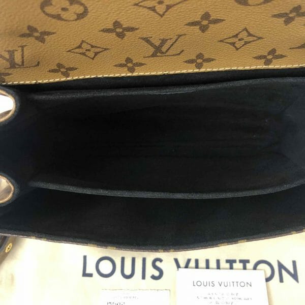 Louis Vuitton Pochette Metis Reverse Monogram rare pre loved handbagholic hardware close