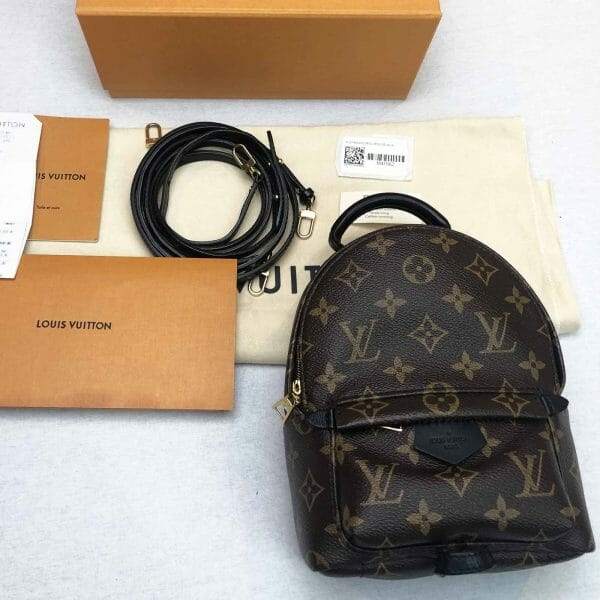 Louis Vuitton used palm springs mini small backpack bag handbagholic date code