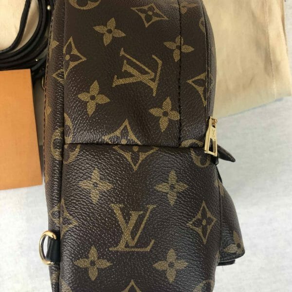 Louis Vuitton used palm springs mini small backpack bag handbagholic side