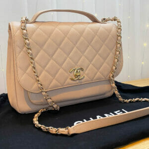 Large Chanel Business Affinity - Pink with Gold Hardware - Handbagholic