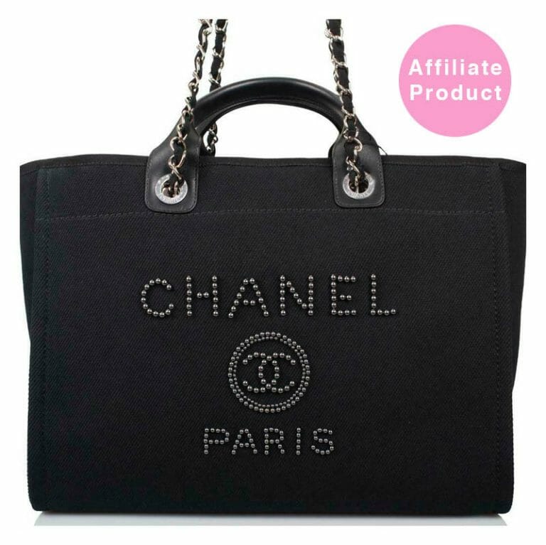 Chanel Deauville Tote Bag with Pearls Black Handbagholic