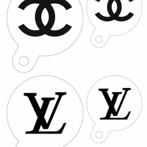 Louis Vuitton and Chanel Logo Coffee Stencil Download - Handbagholic