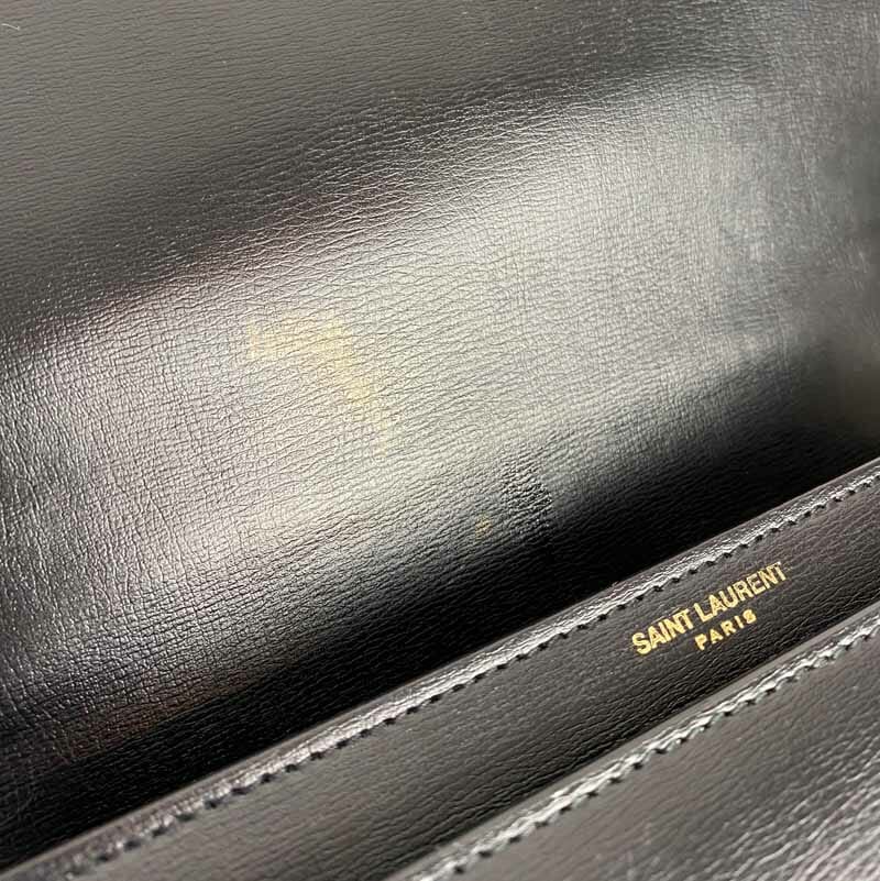 ysl sunset bag black and gold